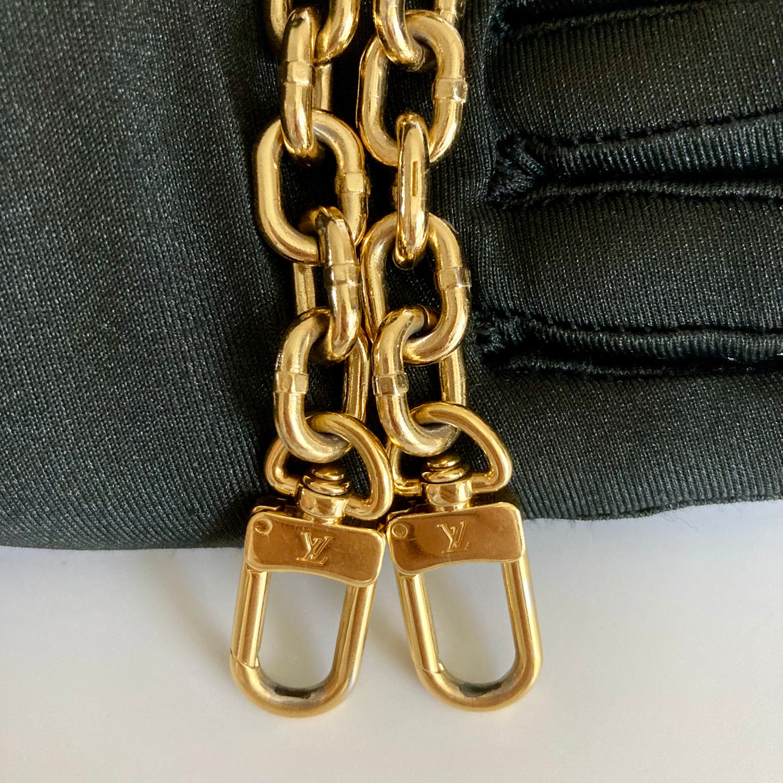 Louis Vuitton Leather Clutch Trunk Black