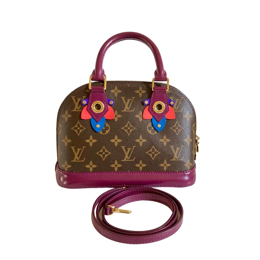 Louis Vuitton Classic Monogram Totem Alma BB Magenta Purple LV487