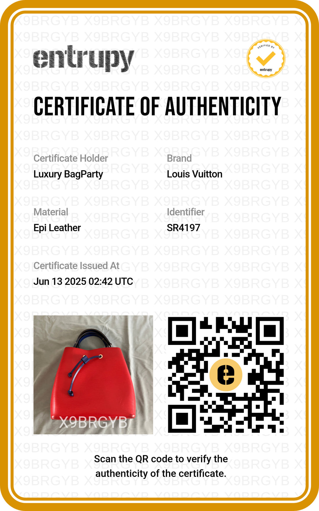Louis Vuitton Epi Neonoe Navy Red