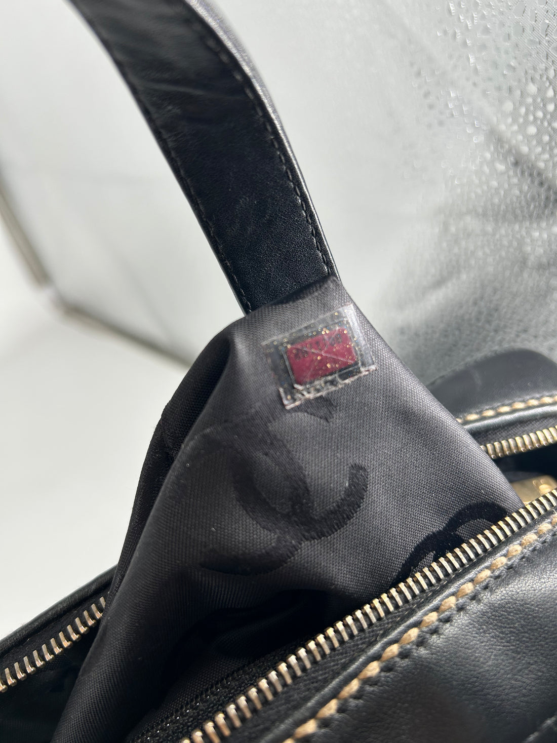 Chanel Calfskin Wild Stitch Top Handle Bag Black