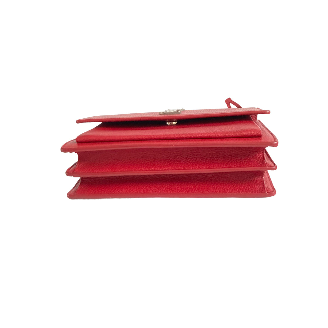 Saint Laurent Sunset Red Leather Shoulder Bag