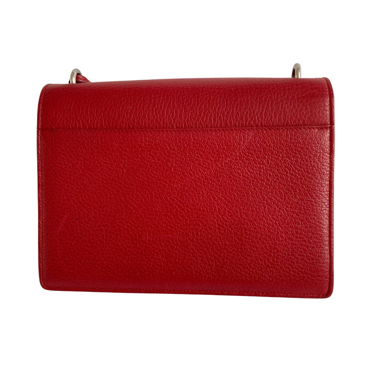 Saint Laurent Sunset Red Leather Shoulder Bag