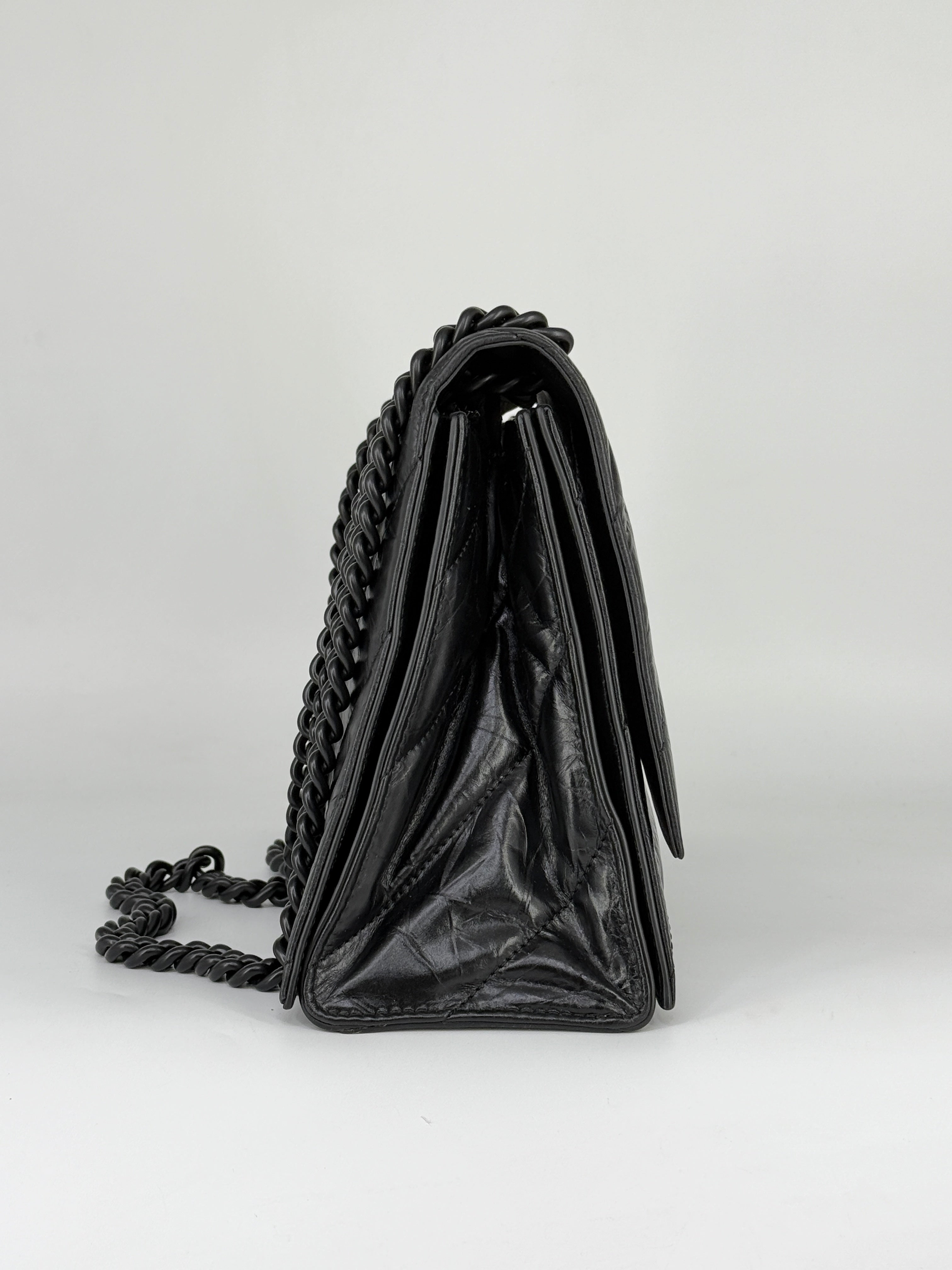 Balenciaga Women's Crush Medium Chain Bag Quilted In Black