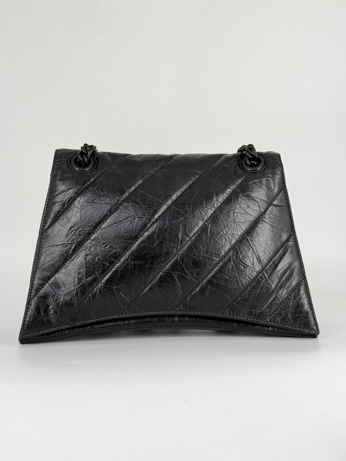 Balenciaga Women's Crush Medium Chain Bag Quilted In Black