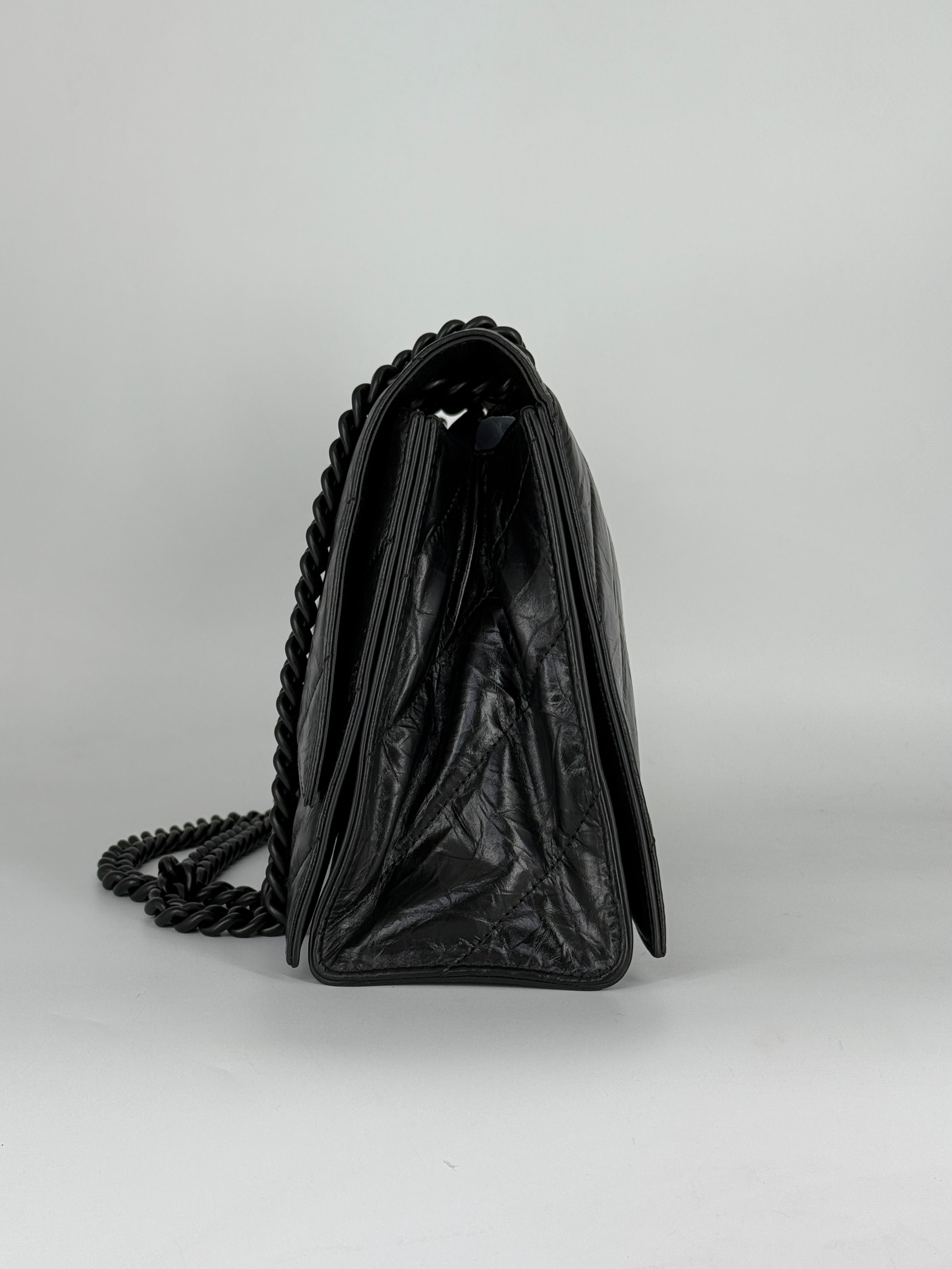 Balenciaga Women's Crush Medium Chain Bag Quilted In Black