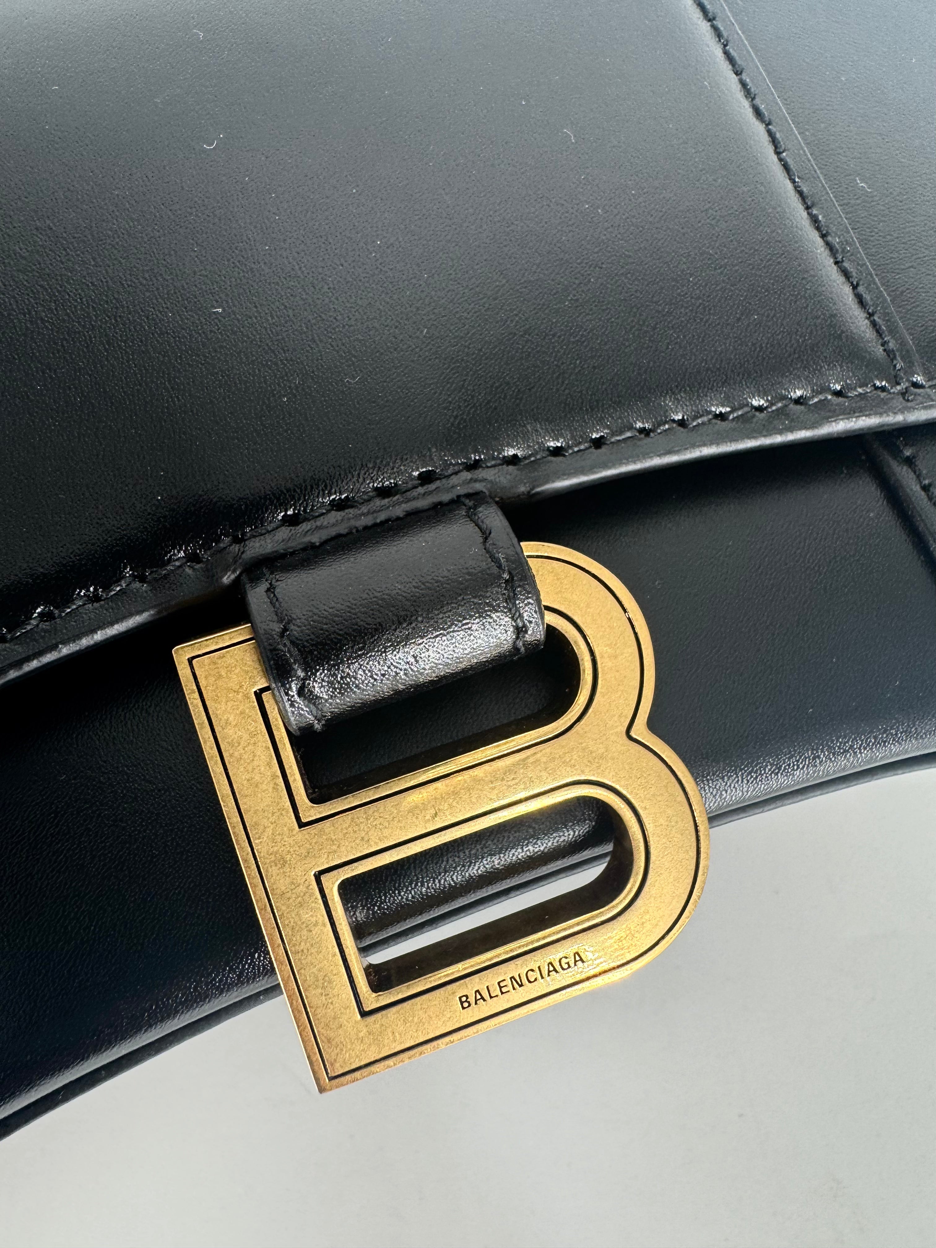 Balenciaga Hourglass Super Nano Top Handle Bag