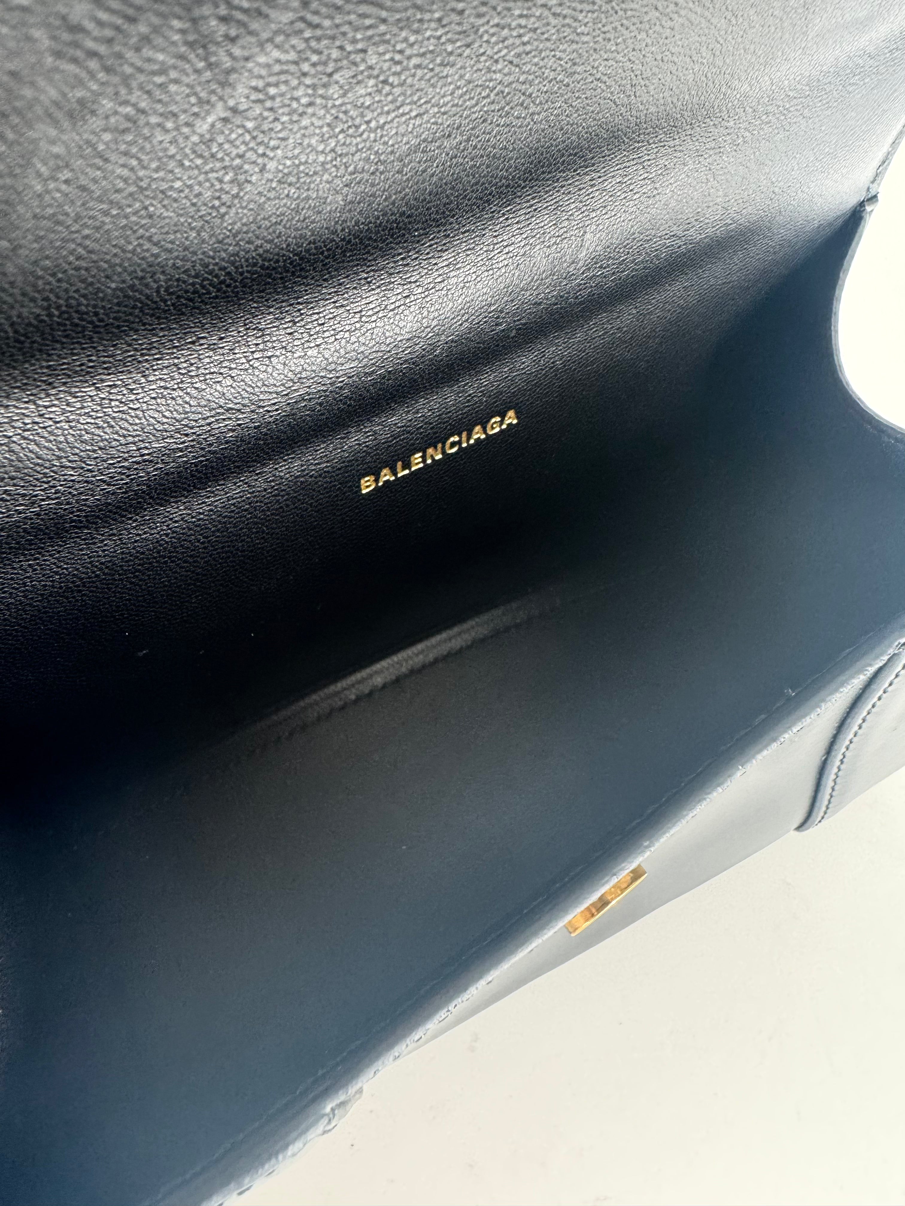 Balenciaga Hourglass Super Nano Top Handle Bag