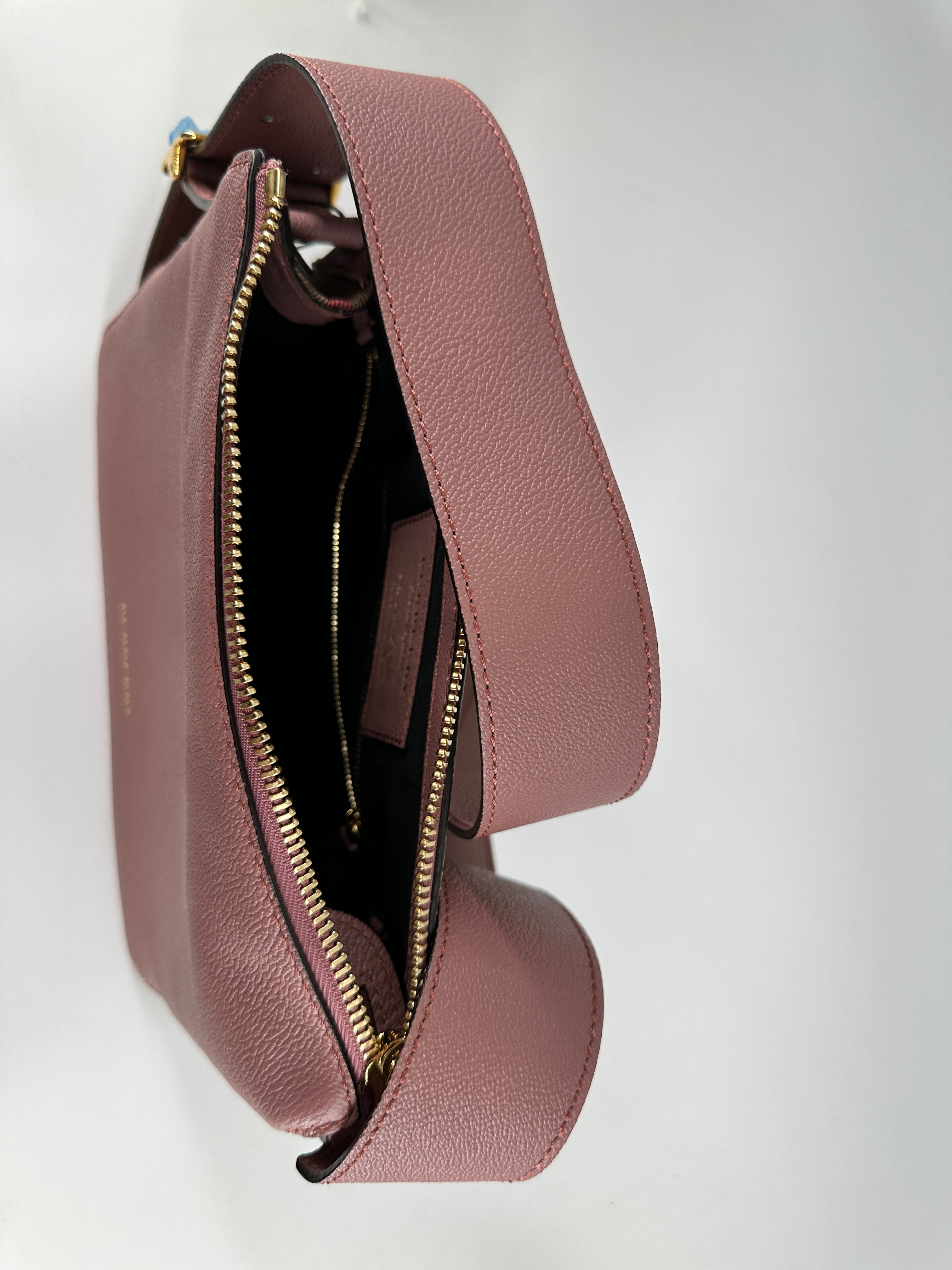 Burberry Nova Check Leather Canvas Shoulder Bag Pink