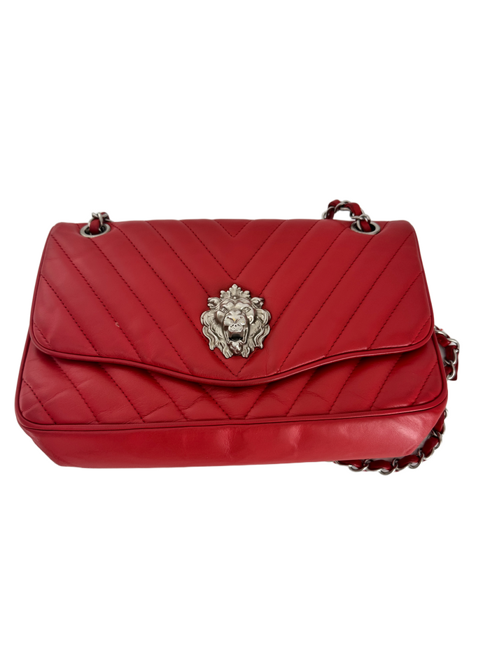 Chanel Leo Lion Medium Flap Bag Red