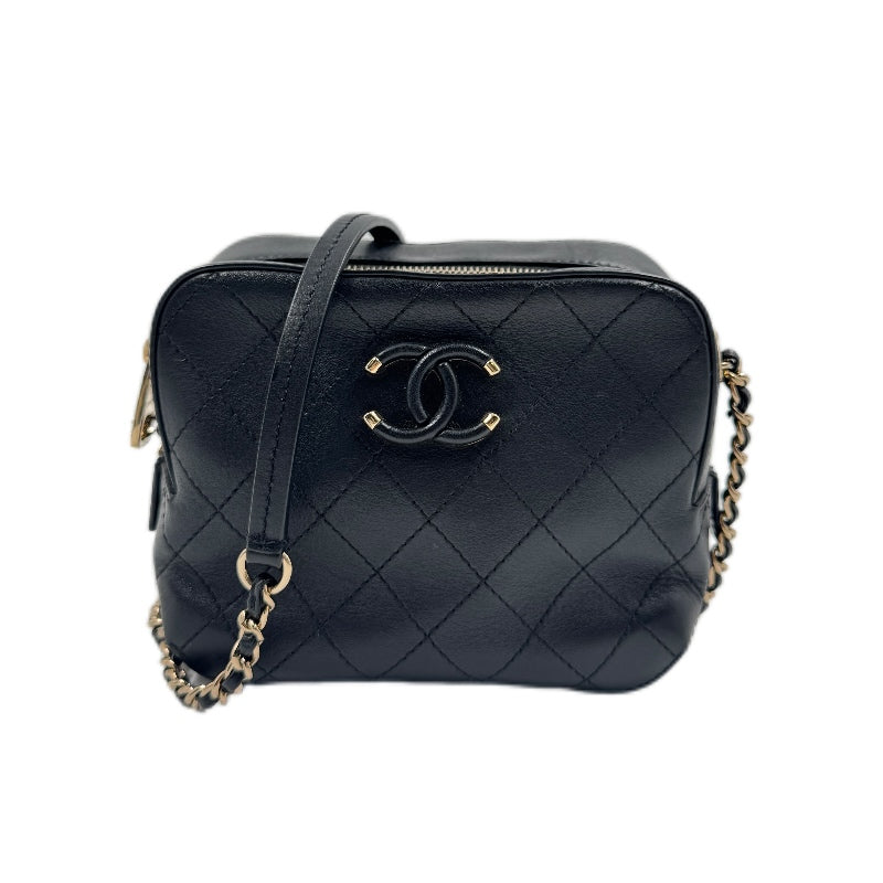 Chanel Calskin Stiched covered CC Camera Case