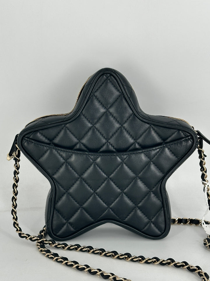Chanel 24C Cruise Collection Walk of Fame Star Bag Black Microchipped 2024