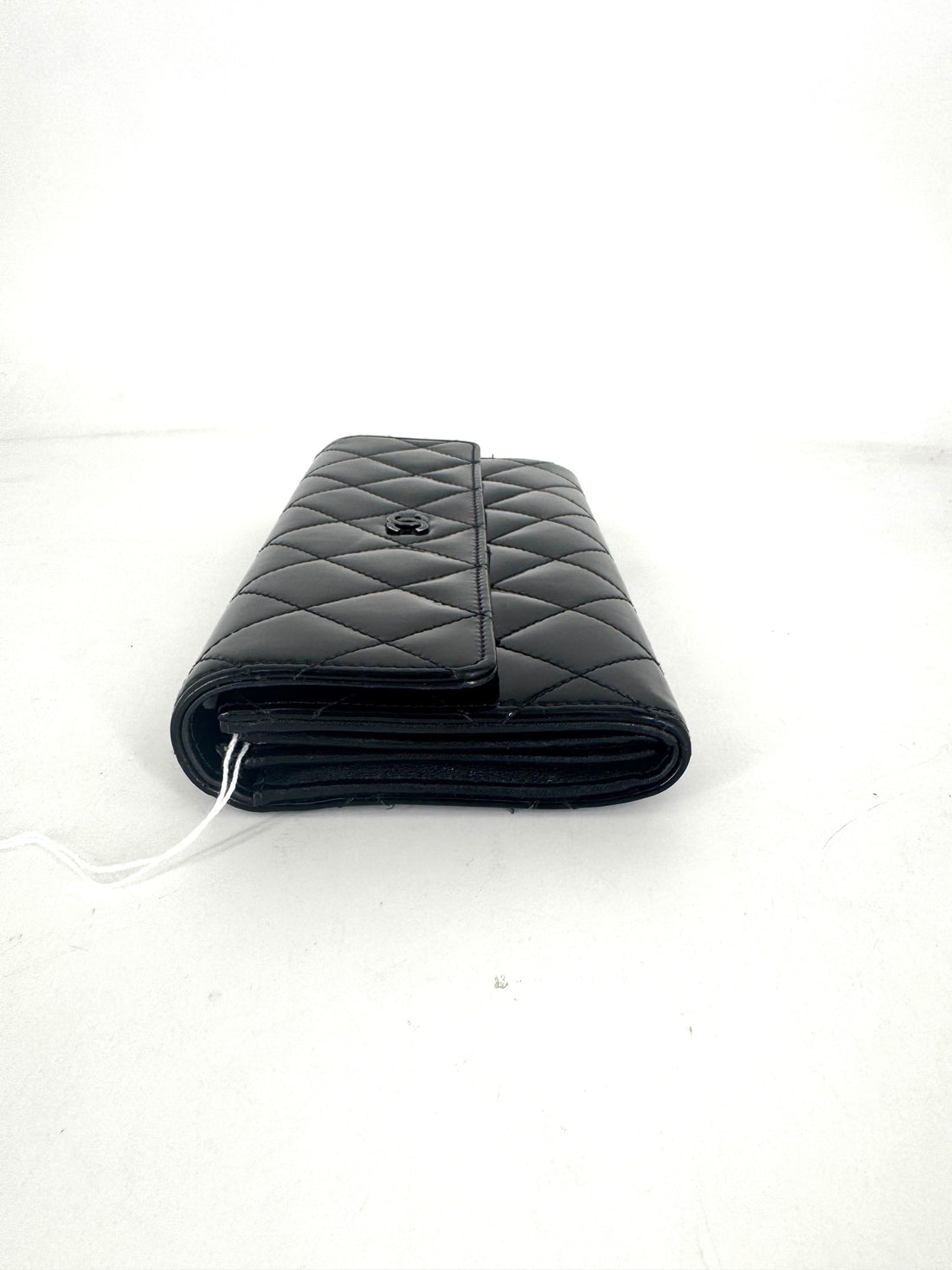 Chanel Patent Quilted Wallet Black