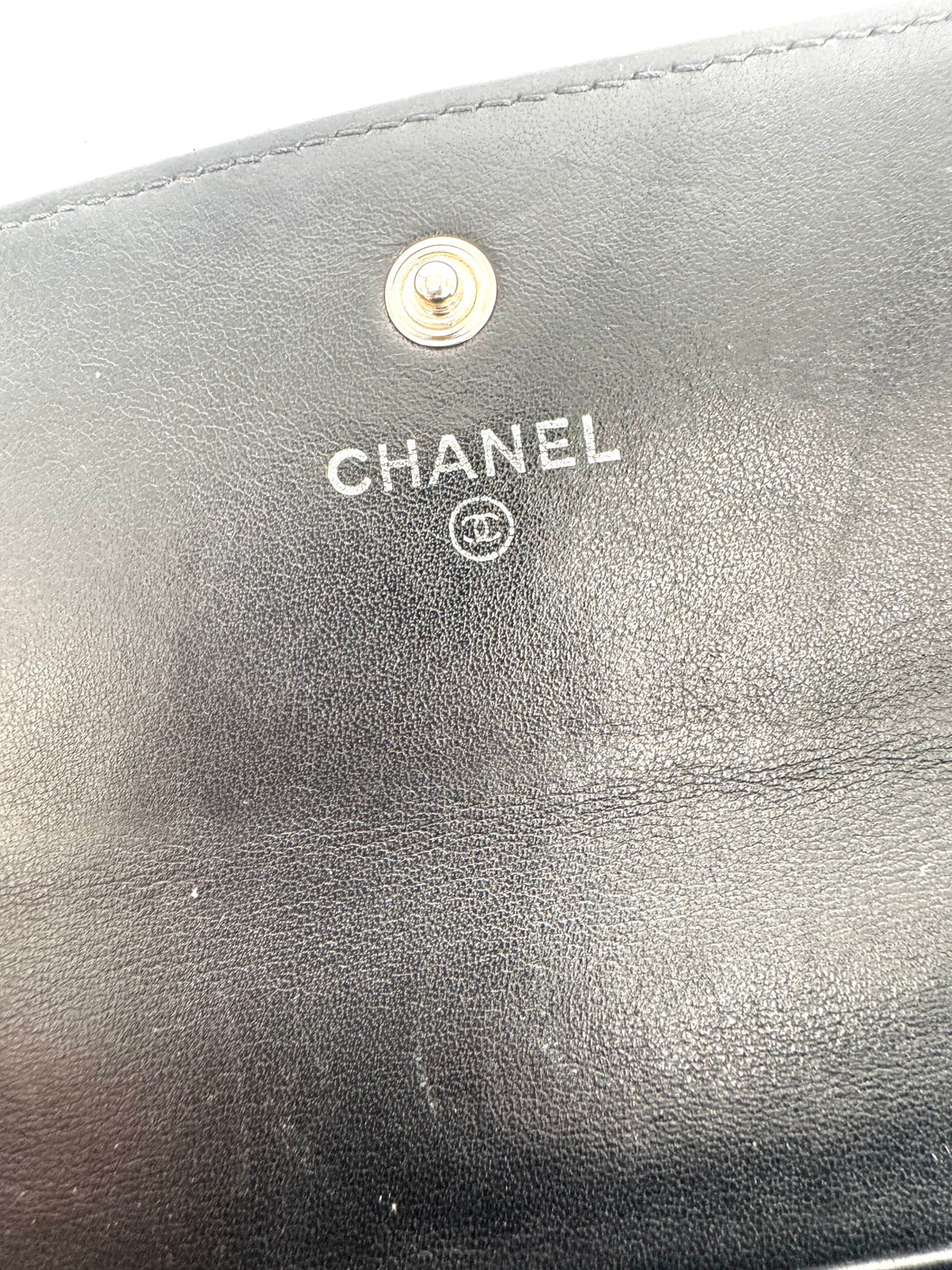 Chanel Patent Quilted Wallet Black