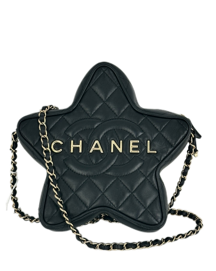 Chanel 24C Cruise Collection Walk of Fame Star Bag Black Microchipped 2024