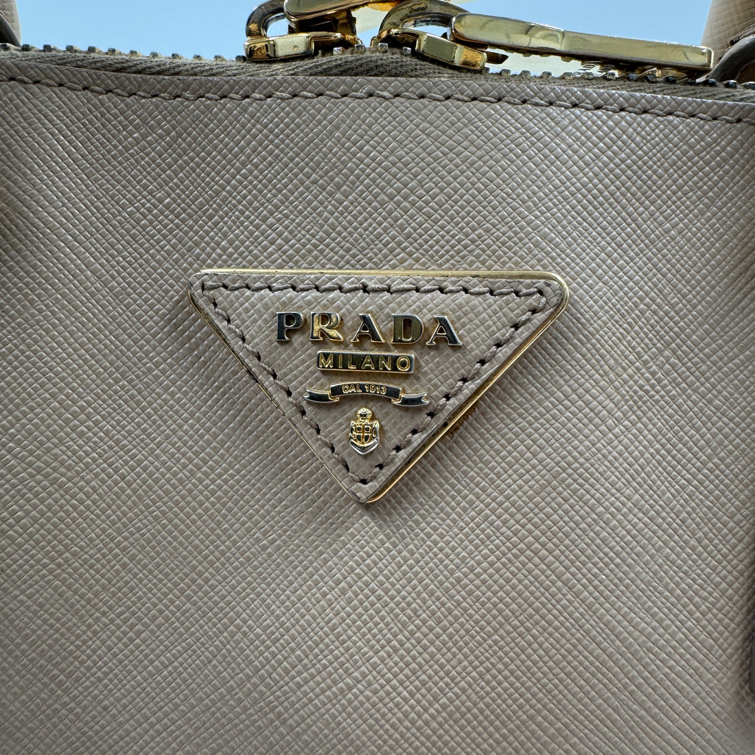 Prada saffiano promenade tote taupe