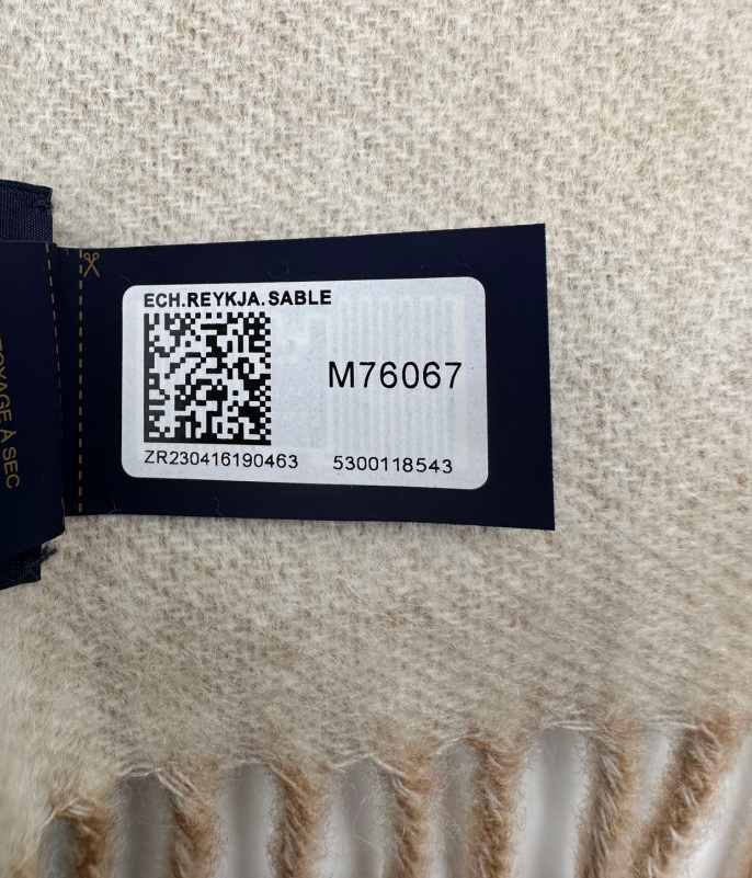 LV 100% Cashmere Oversized Printed Logo Scarf  LVS04