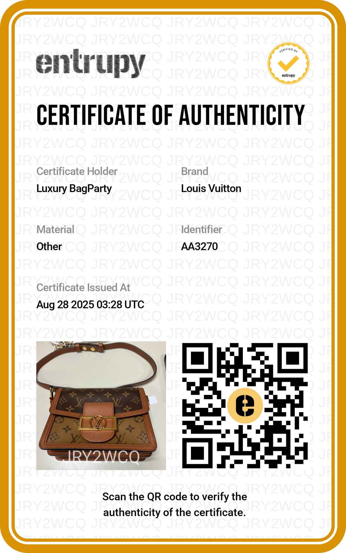 Louis Vuitton Reverse Monogram Dauphine Mini LV949AD