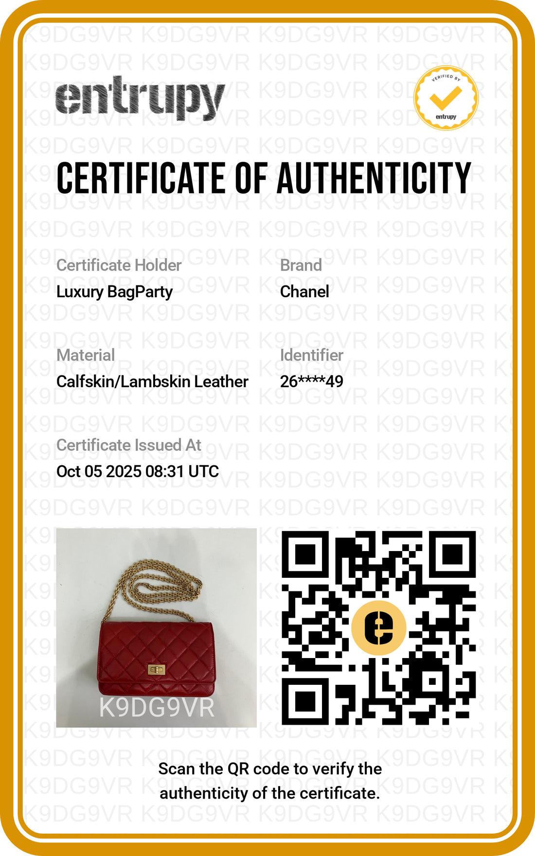 Chanel Quilted 2.55 Calfskin Crossbody Bag Red (26***49) CC555
