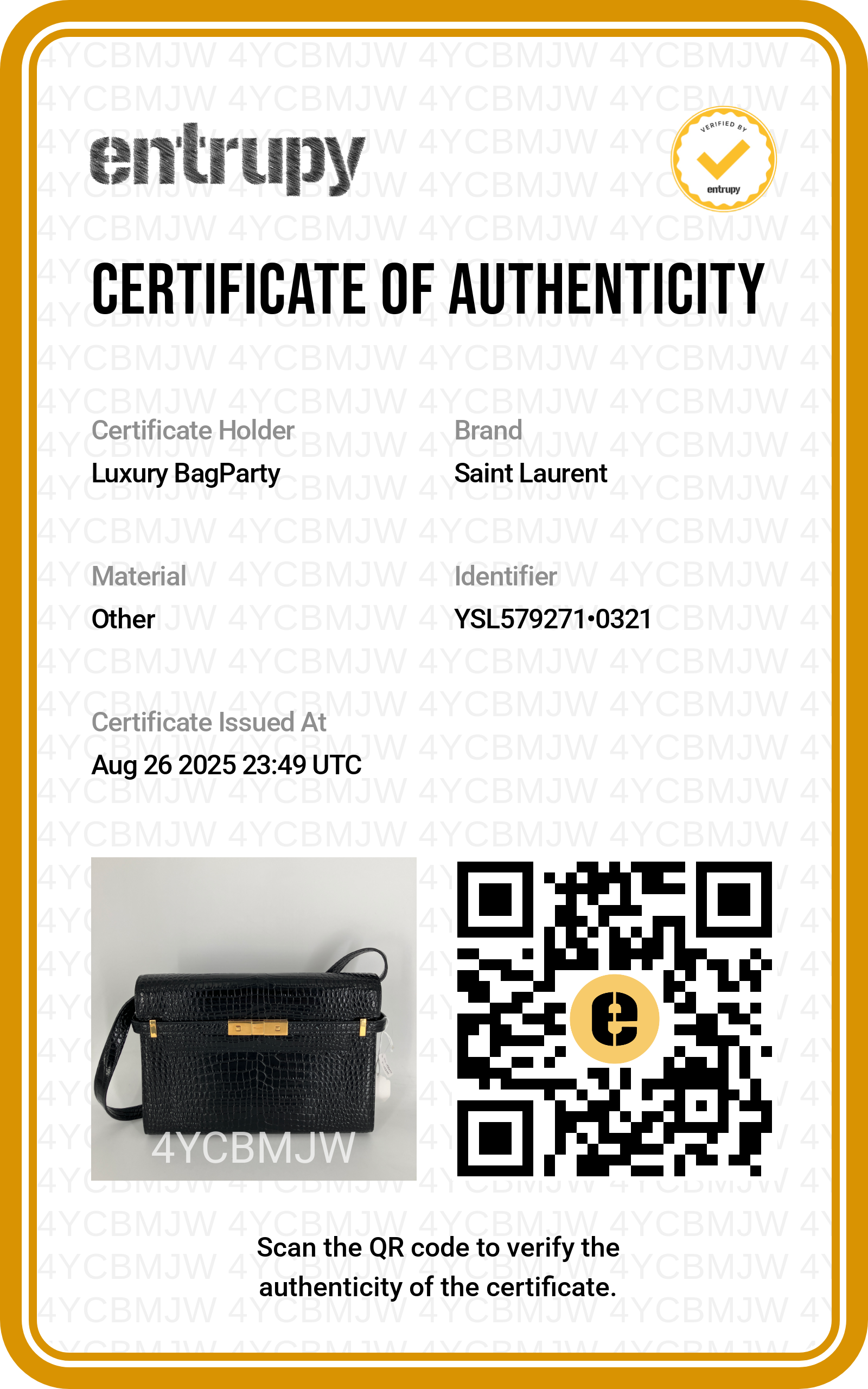 Saint Laurent Corc-Embossed Manhattan Medium Shoulder Bag Black GHW