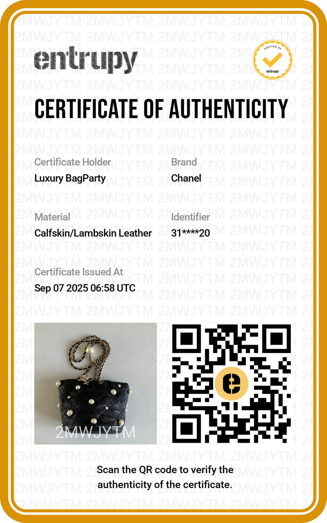 Chanel Lambskin Quilted Pearl Mini Bucket Black (31***20)cc487