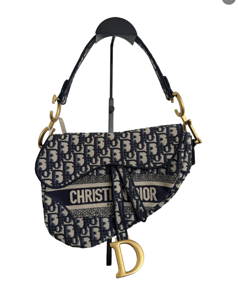 Christian Dior Oblique Jacquard Saddle Bag DR604