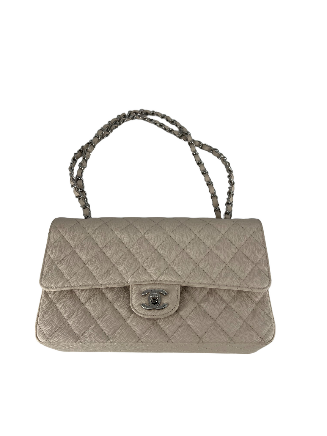 Chanel Caviar Double Flap Light Beige -25108409