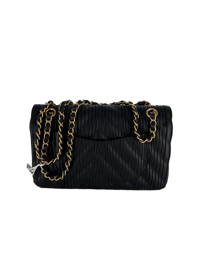 Chanel Coco Pleats Classic Double Flap Pleated Crumpled