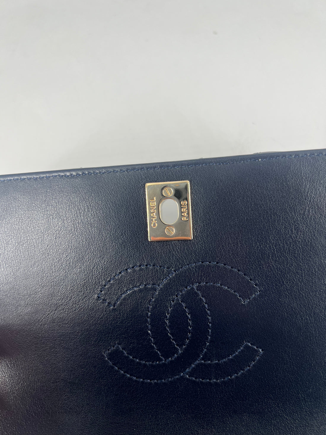Chanel Calfskin Chevron Quilted Small Statement Flap Blue