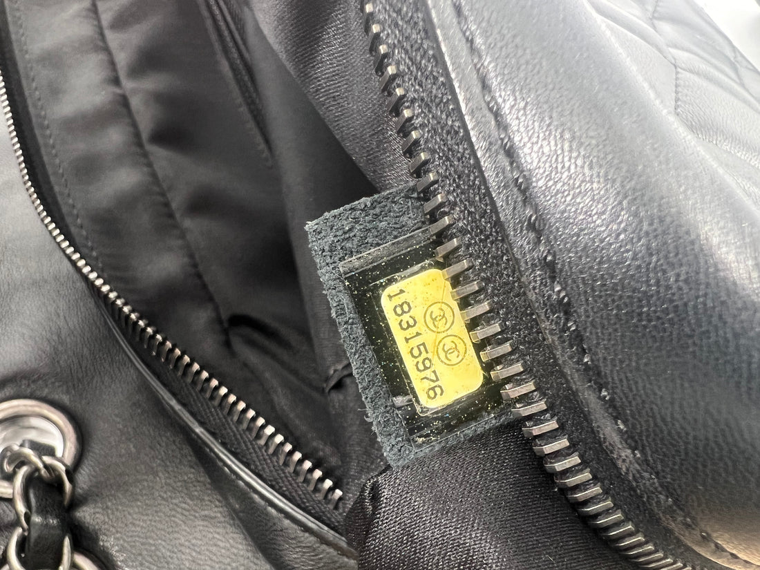 Chanel Lambskin Quilted Large Citizen Zip Flap Black