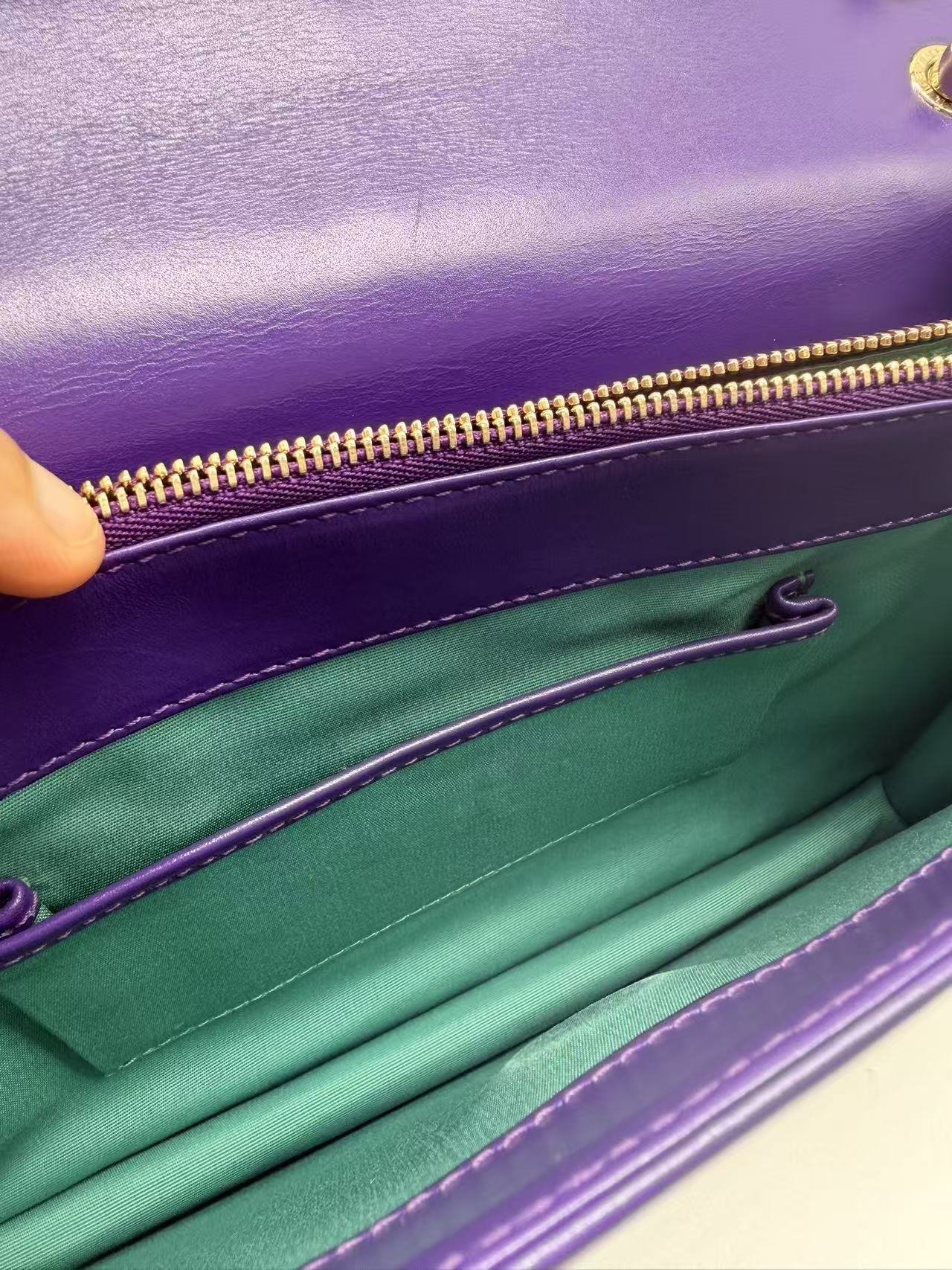 Bvlgari Serpenti Shoulder Bag Purple BS21