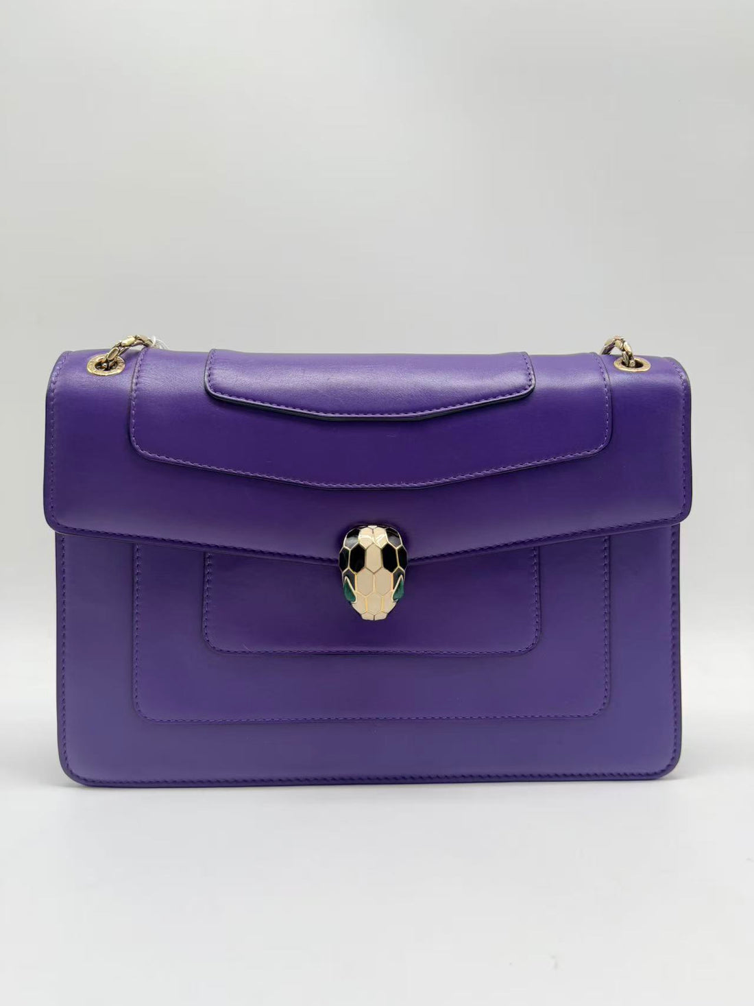 Bvlgari Serpenti Shoulder Bag Purple BS21