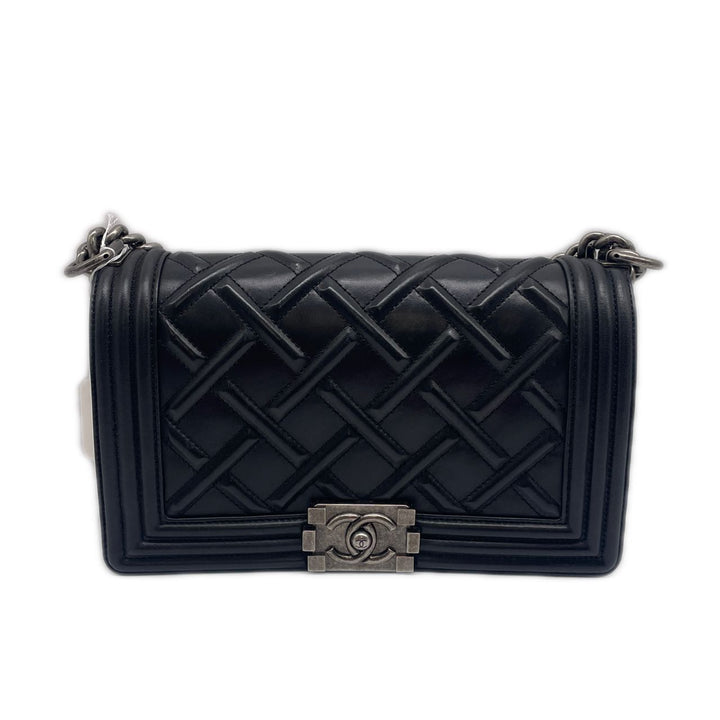 Chanel Celtic Leather Medium Flap Boy Black (17***92) CC630