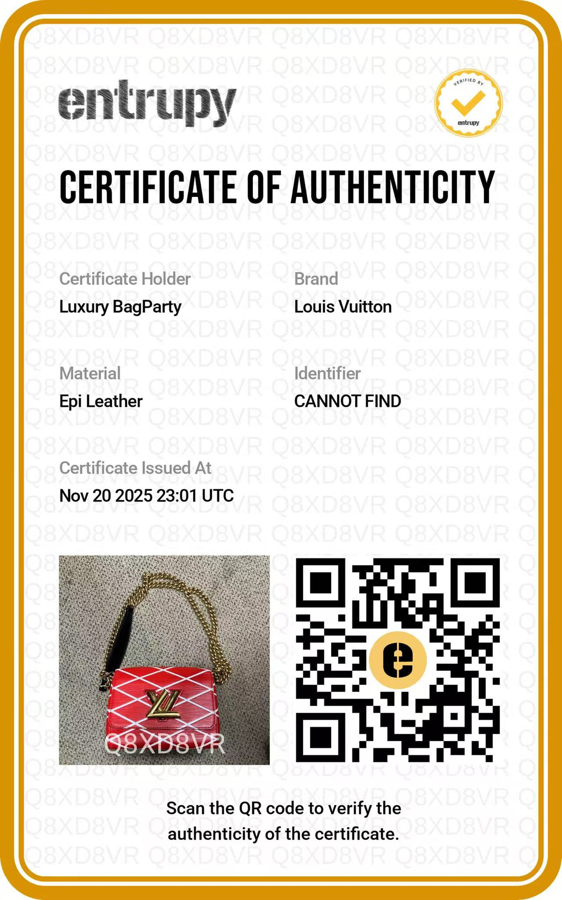 Louis Vuitton Twist Epi Malletage Shoulder Bag Red LV1313NA