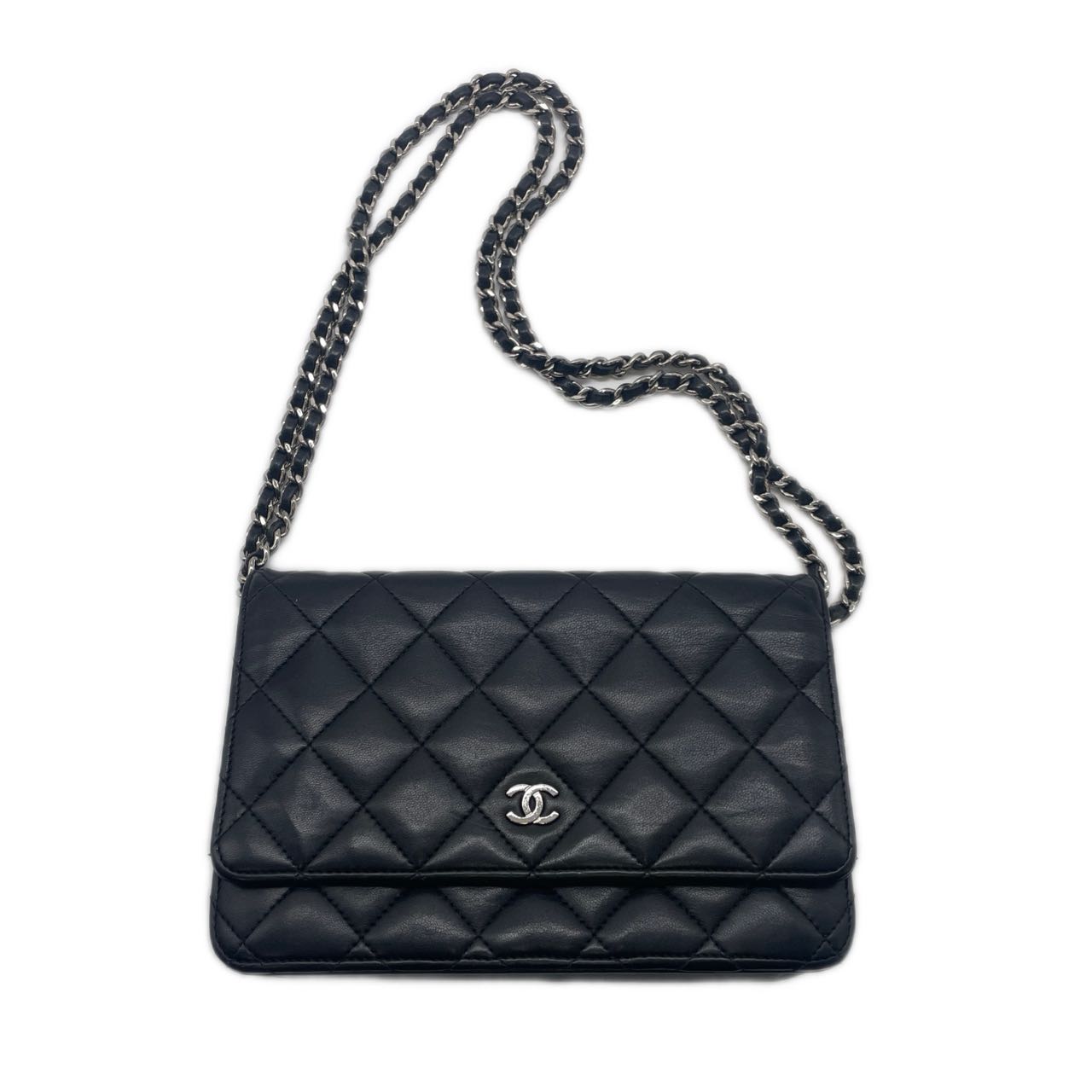 Chanel Quilted Lambskin Woc Wallet on Chain Black (21***65) CC525