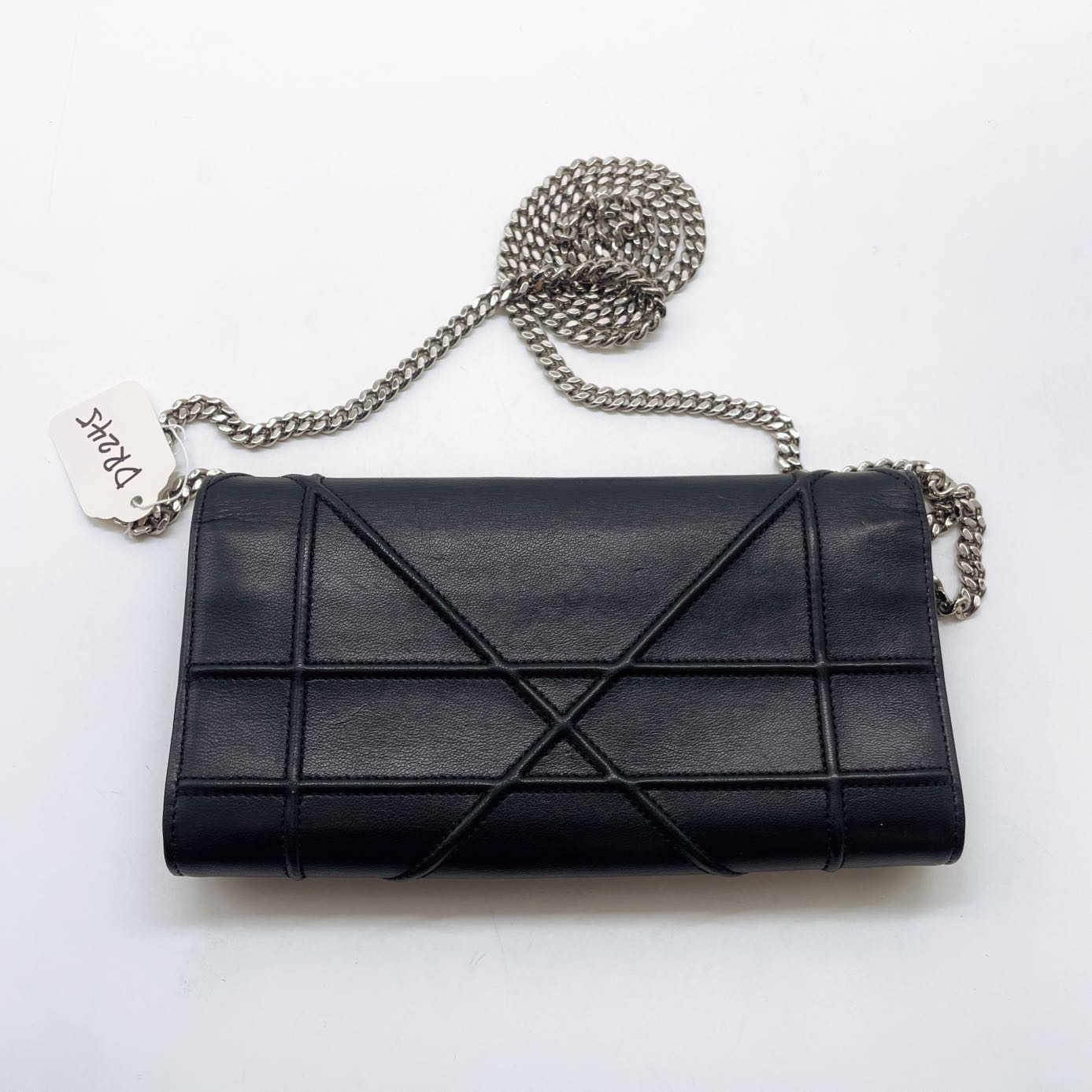 Christian Diorama Long Wallet On Chain Black DR245