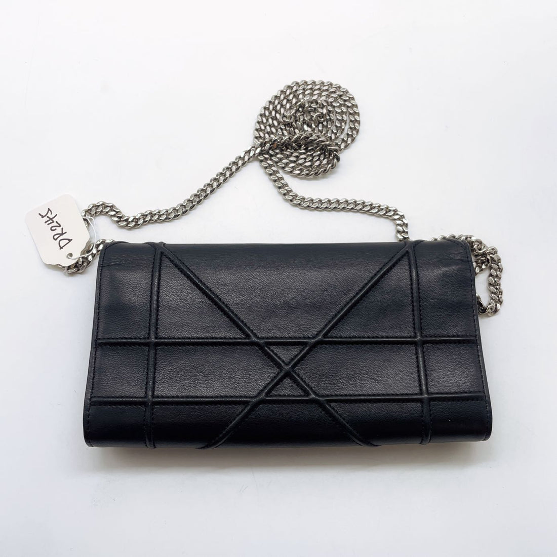 Christian Diorama Long Wallet On Chain Black DR245