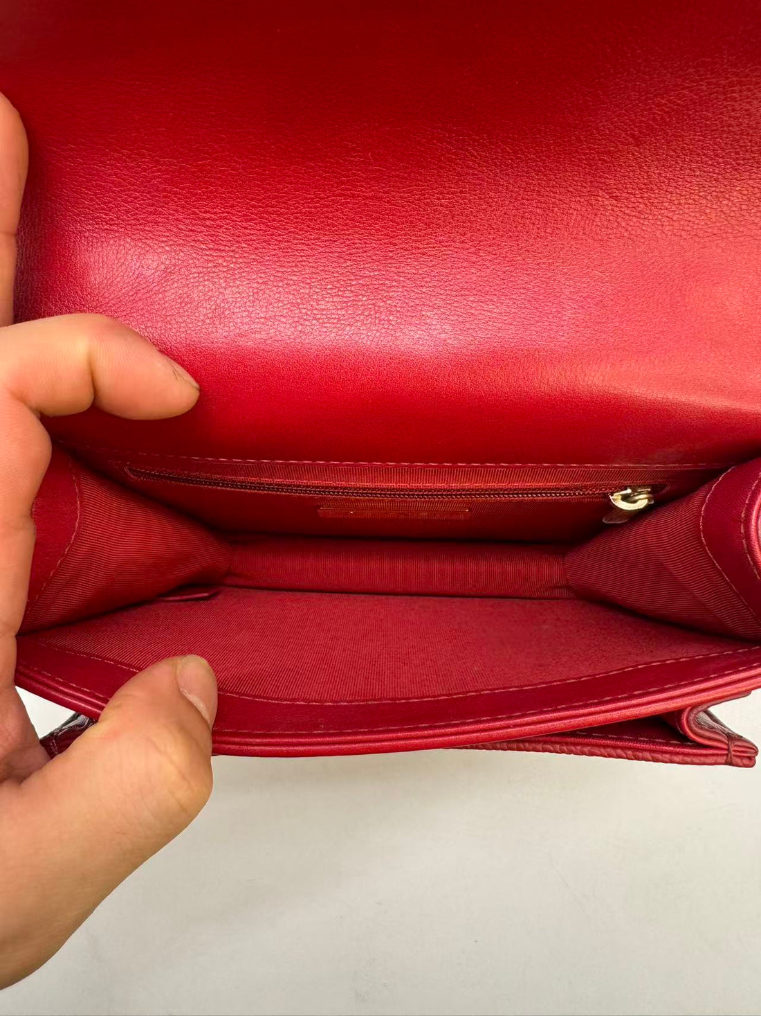 Chanel calfskin leather small flap bag (28***61) CC882
